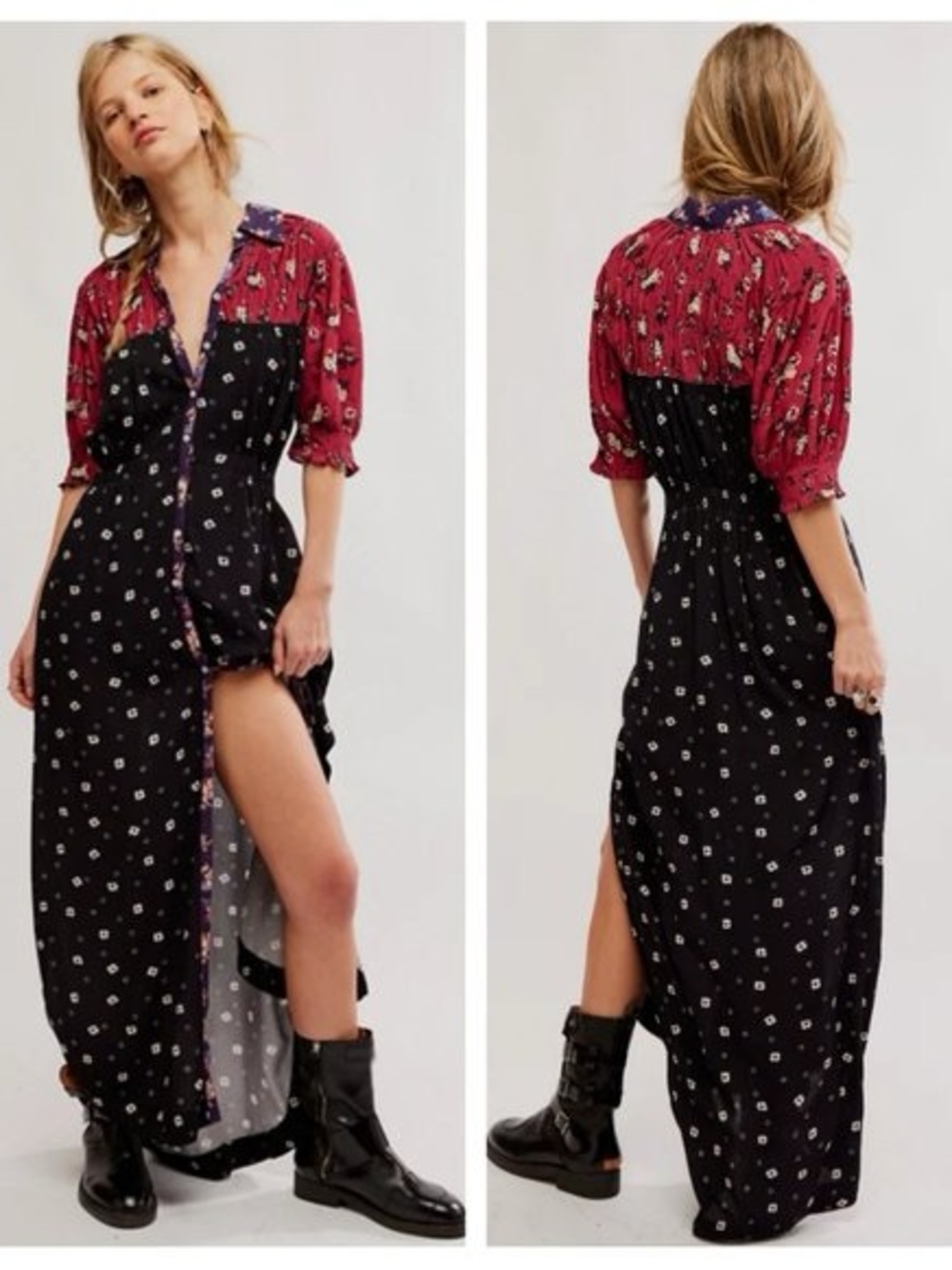 Free People Button Down Nora Dress - Picture 2 of 6